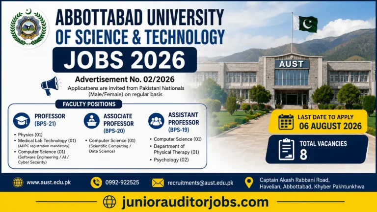Abbottabad University of Science & Technology Jobs 2026