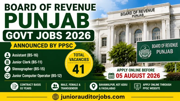 Board of Revenue Punjab Govt Jobs 2026