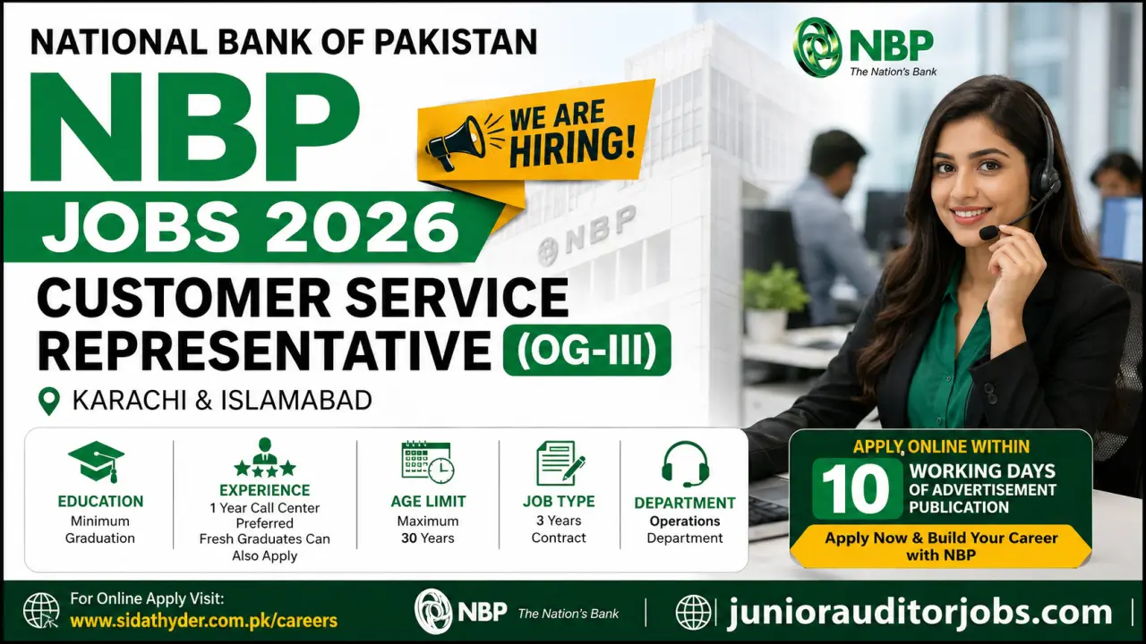 Customer Service Representative Jobs 2026 - sidathyder.com.pk