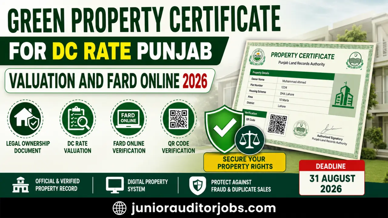 Green Property Certificate for DC Rate Punjab Valuation