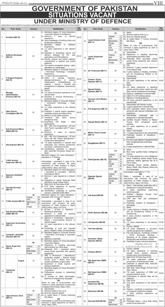 MOD Jobs 2026 official advertisement