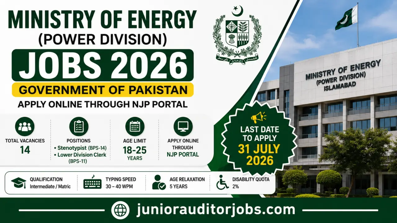 Ministry of Energy Power Division Jobs Advertisement 2026