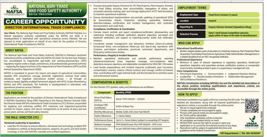 NAFSA Director International Trade Compliance Jobs Advertisement 2026