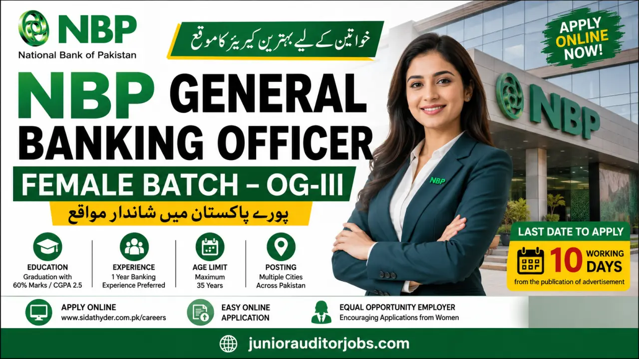 NBP Female Bank Officer Jobs 2026