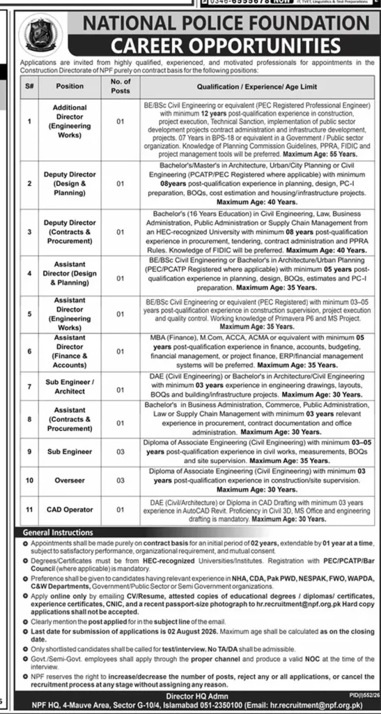 National Police Foundation Jobs Advertisement 2026