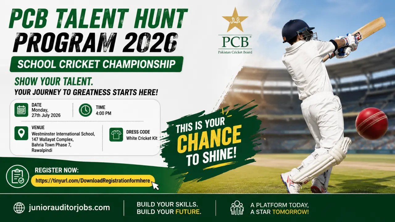 PCB Talent Hunt Program 2026 School Cricket Championship