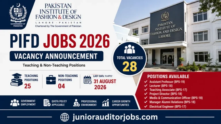 PIFD Jobs 2026 Apply Online | Pakistan Institute of Fashion and Design