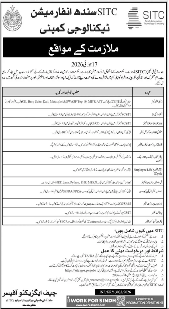 SITC Jobs Advertisement 2026