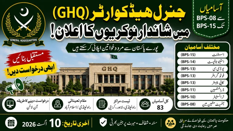 GHQ Civilian Jobs 2026 online apply